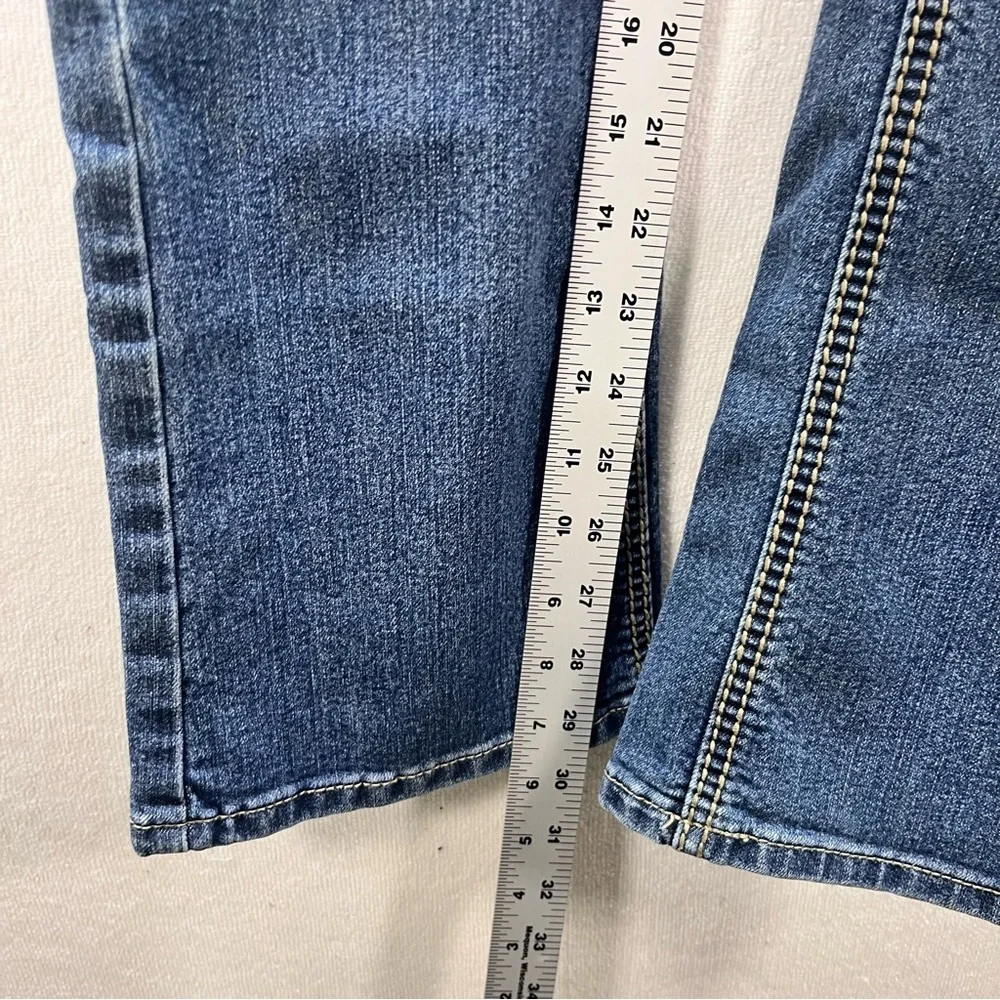 Earl Jean Flap pocket Bootcut‎ Jeans Womens 6 Blue Denim Stretch Cute 2930